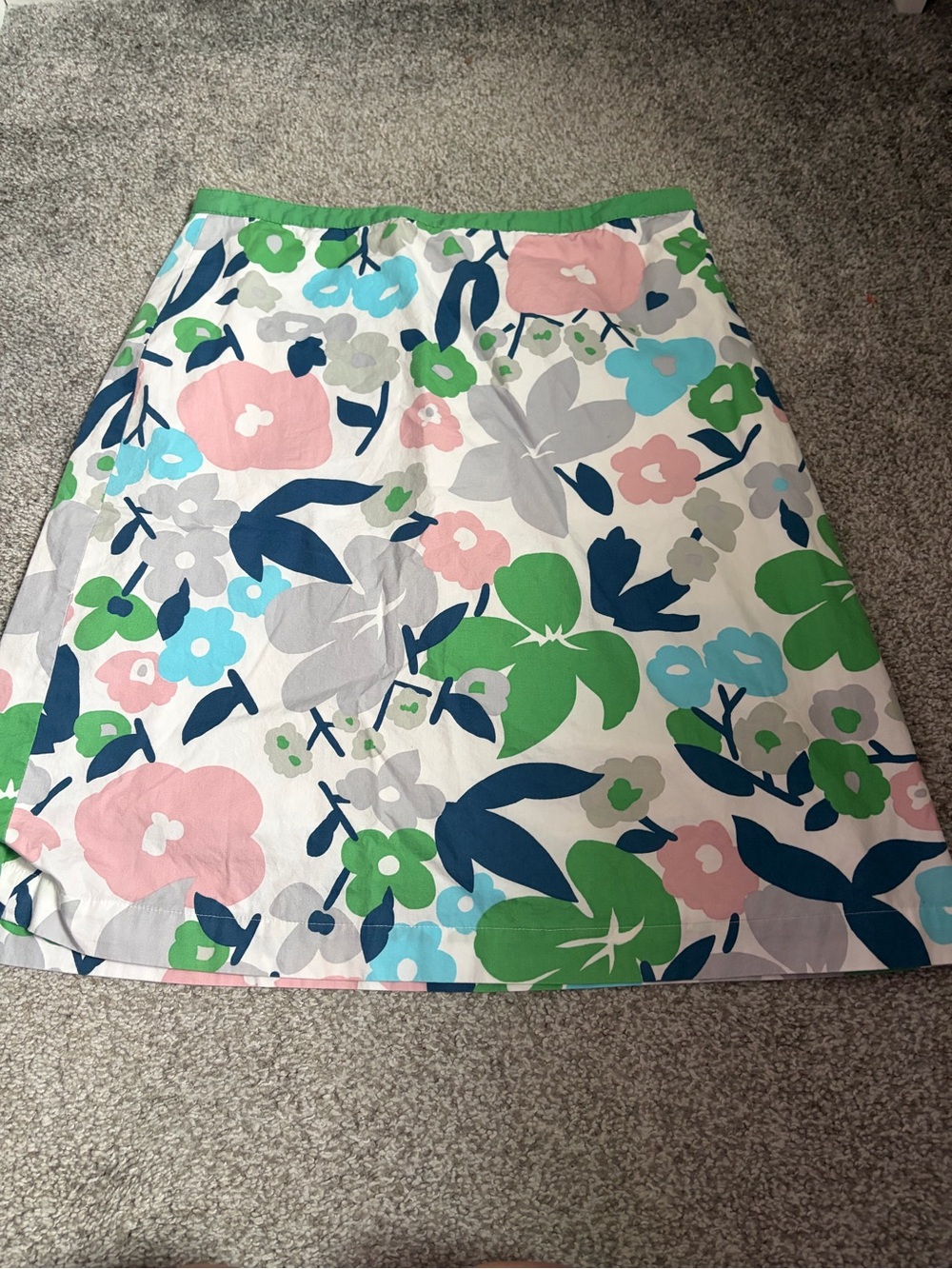 Boden 8R Floral A-Line Cotton Skirt